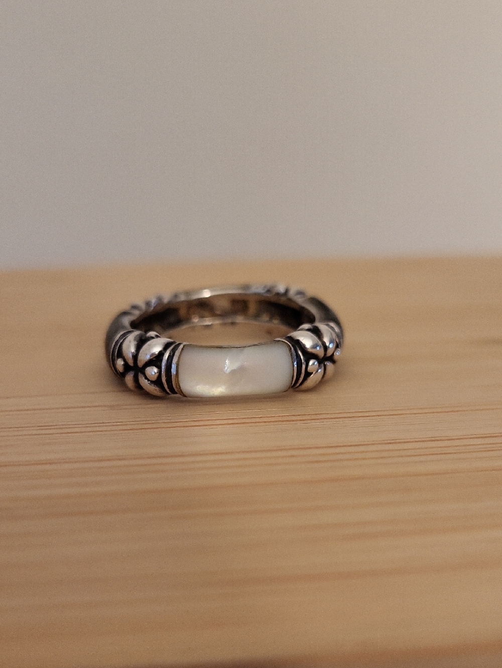 925 Silver, Mother Of Pearl & Abalone Shell Inlay, Floral End Caps